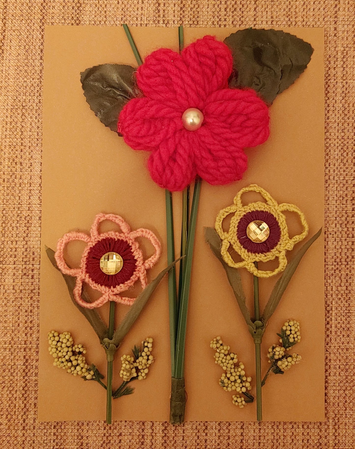Hand-Embroidered Mini-Bouquets
