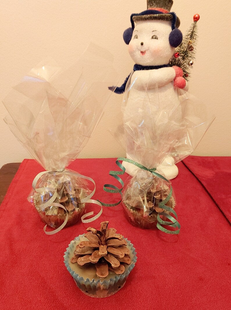 Organic Beeswax Muffin Pinecone Fire Starter