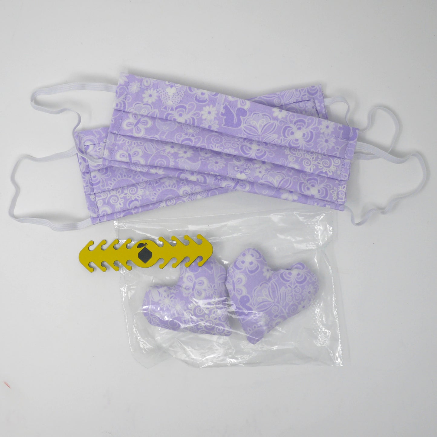 Face Masks with Paired Hearts