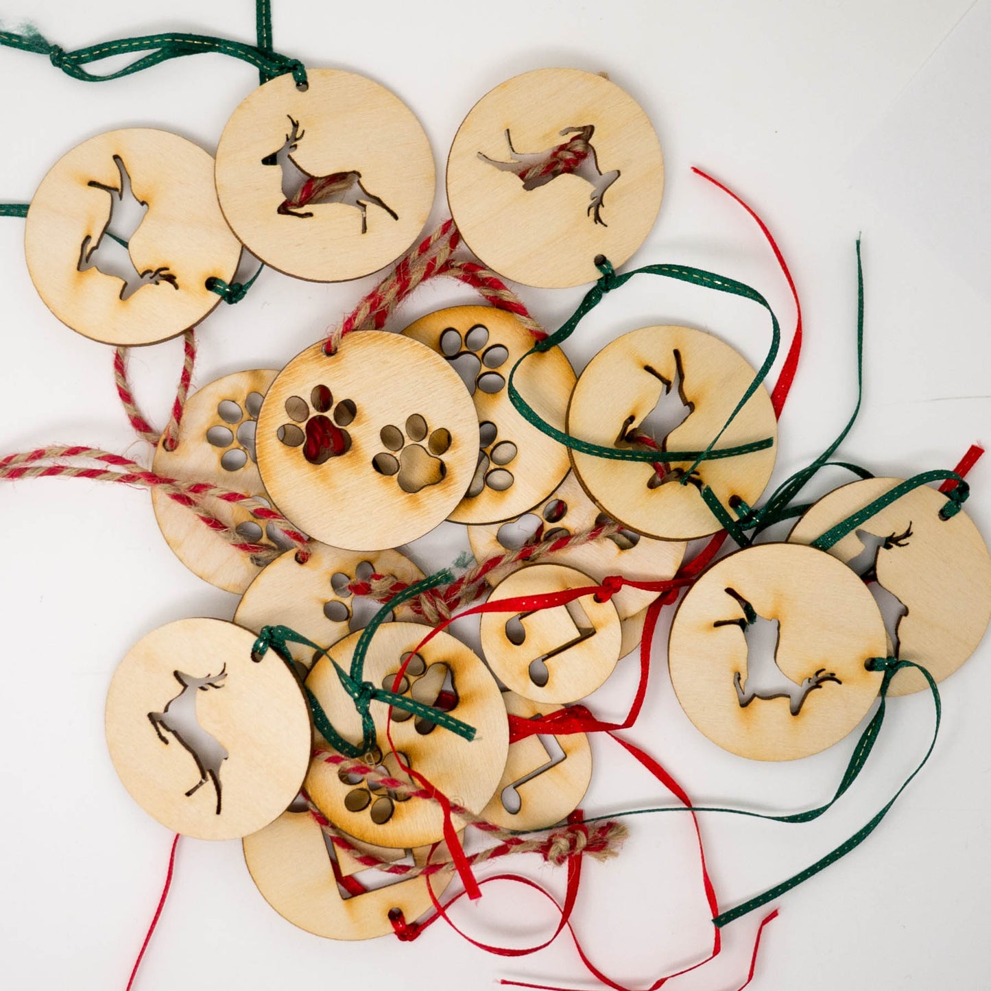 Laser Cut Wooden Christmas Ornaments