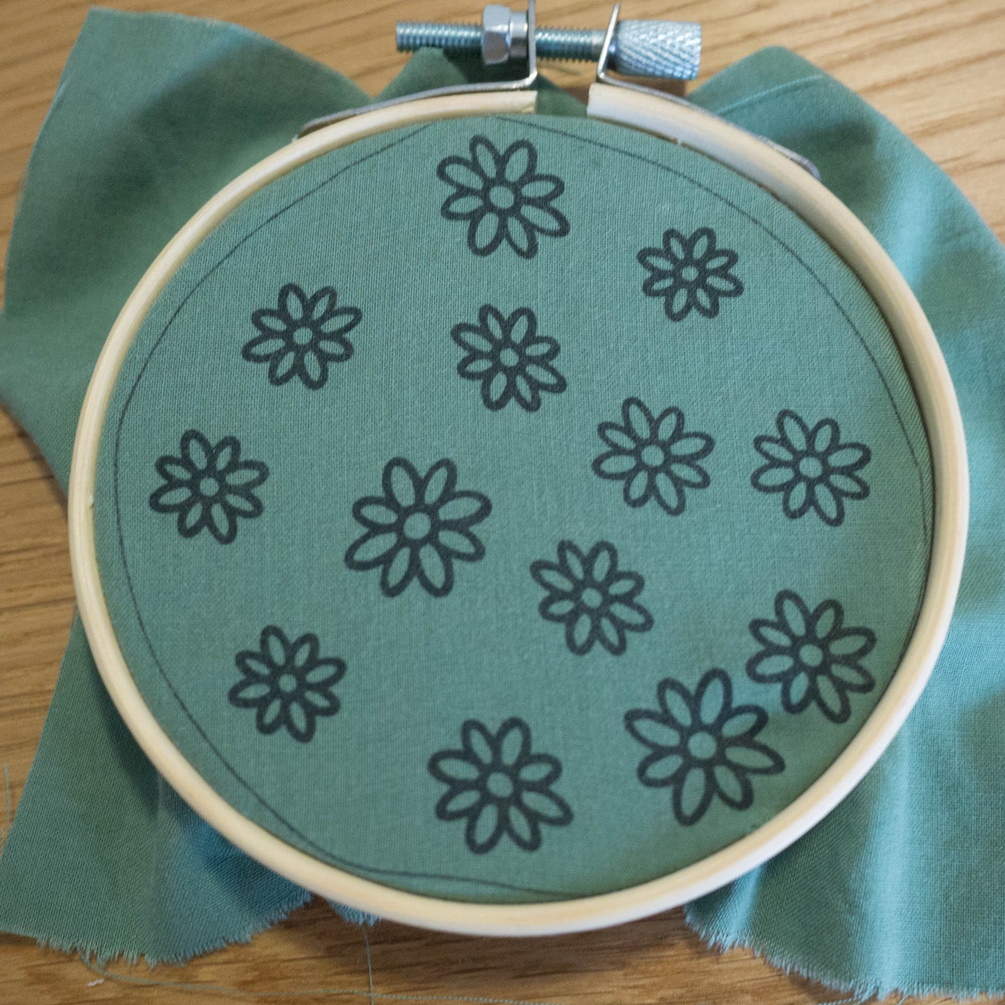 4" Hoop Embroidery Kit with 3" Hanging Frame