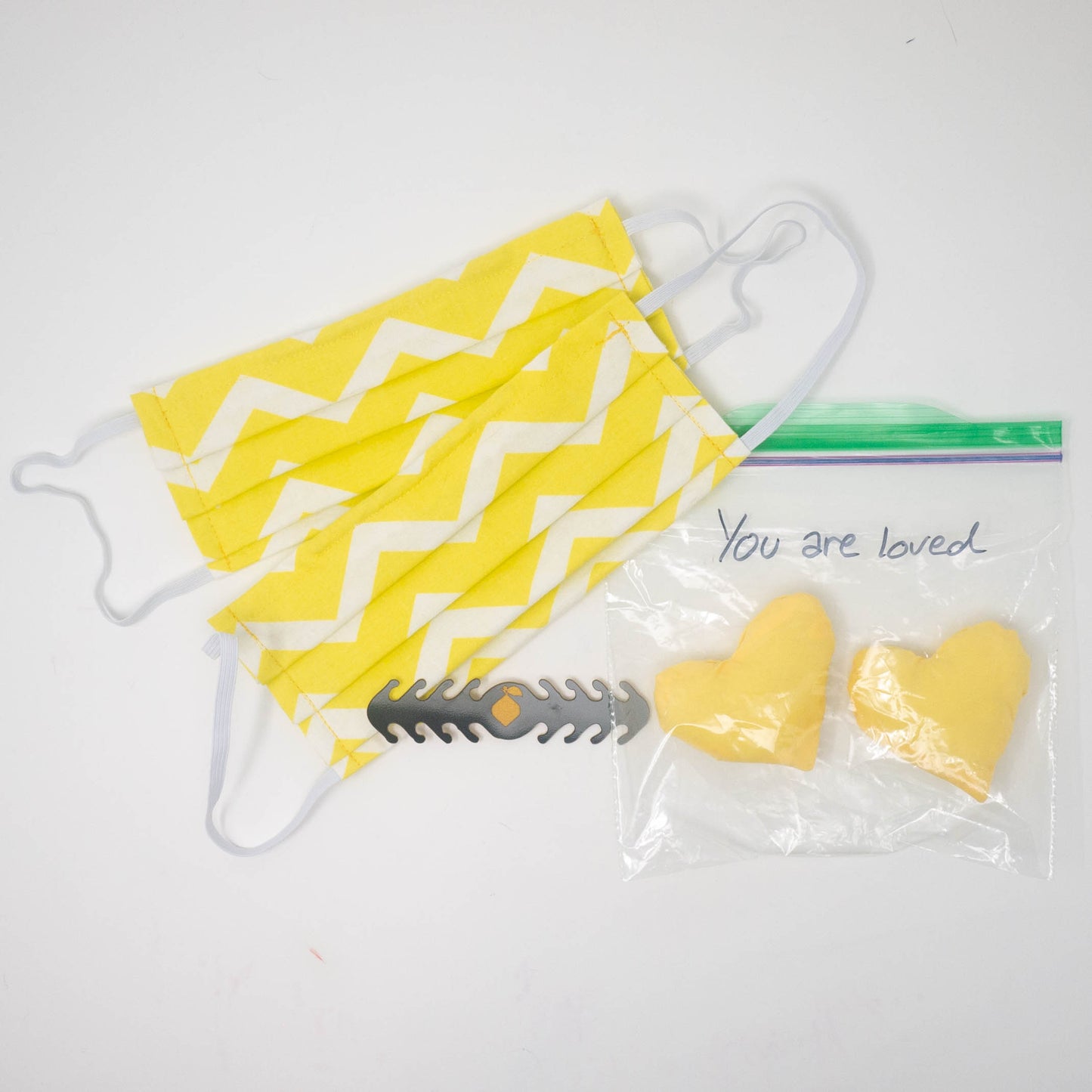 Face Masks with Paired Hearts