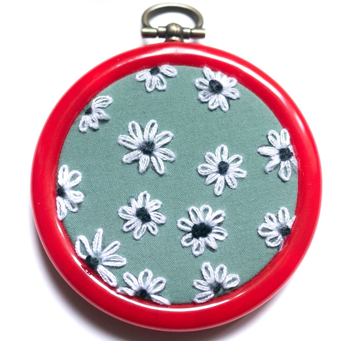 4" Hoop Embroidery Kit with 3" Hanging Frame