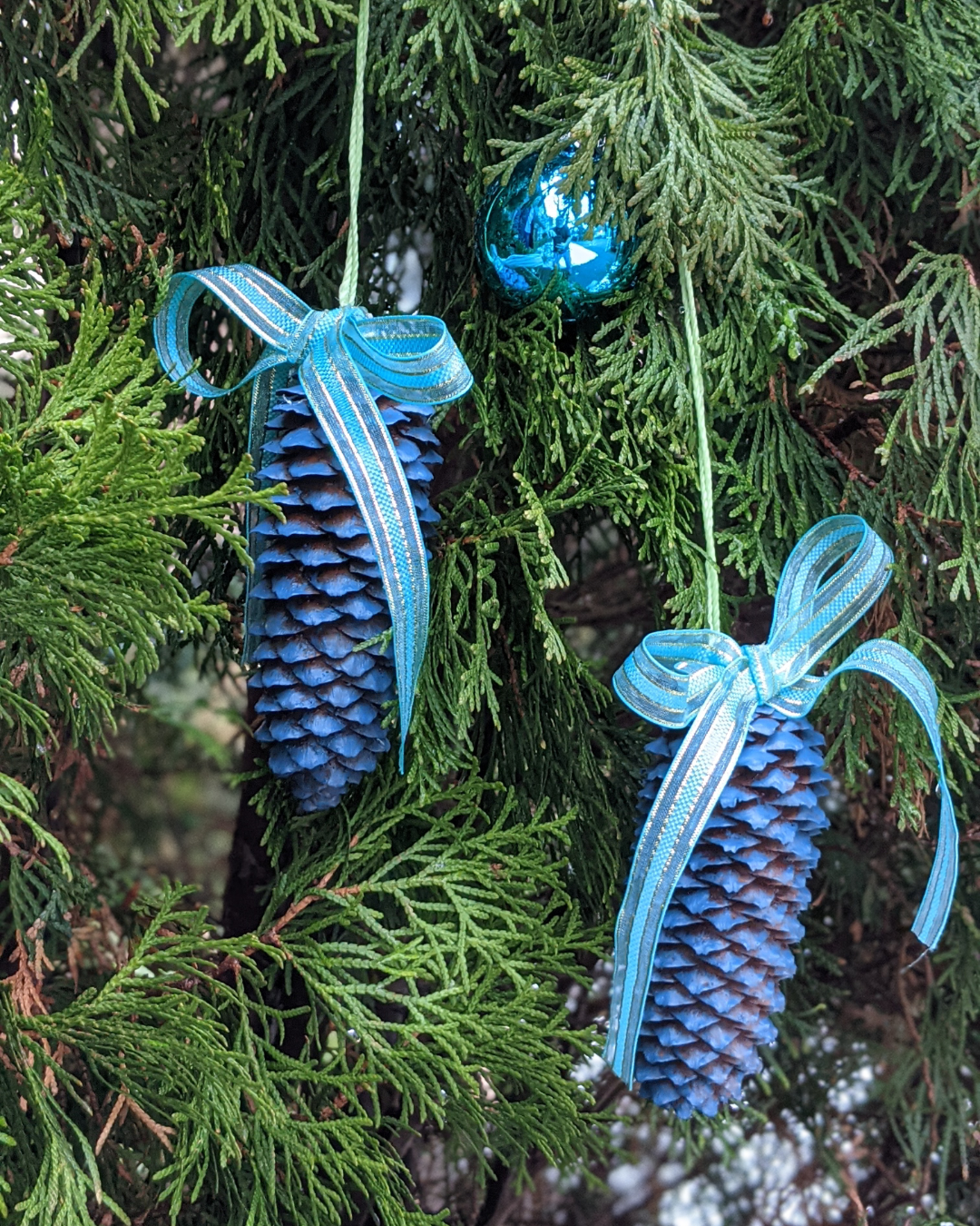Blue Spruce Pinecone Ornament