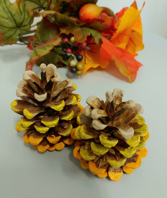 Autumn Ombre Painted Pinecones (Set of 3)